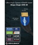 Oehlbach SHAPE MAGIC UHD 40 Καλώδιο Ultra High-Speed HDMI 2.1 1m Black - Image 3