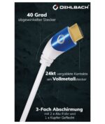 Oehlbach Shape Magic UHD 40 Ultra High-Speed HDMI® Καλώδιο 3 m White - Image 3