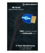Oehlbach SHAPE MAGIC UHD 90 Καλώδιο Ultra High-Speed HDMI 2.1 1m Black - Image 3