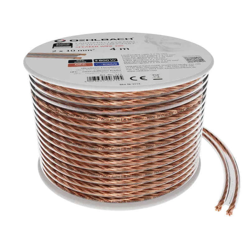 Oehlbach Speaker Wire SP-100 Καλώδιο Ηχείων 4m Διάφανο (Τεμάχιο)