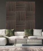 Audiodesigner 3D Square Walnut Ξύλινο Διακοσμητικό Ηχοαπορροφητικό Πάνελ Τοίχου 52 x 52 x 2,2cm / 0,54 τ.μ. (2 Τεμάχια) - Image 2