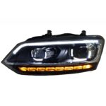 Μπροστινά Φανάρια Led Matrix Look Dynamic για VW Polo mk5 6R 6C 2009-2017