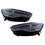 Μπροστινά Φανάρια Set Για Audi A6 4G C7 11-18 DRL Full Led Matrix Design & Dynamic Φλας Μαύρα Με Μοτέρ Carner - Image 4