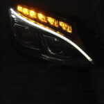 Μπροστινά Φανάρια Set Για Mercedes-Benz C-Class W205 14-18 TRU DRL Full Led Μαύρα Με Μοτέρ Depo - Image 5