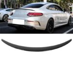 Αεροτομή Πορτ Παγκάζ Για Mercedes-Benz C-Class C205 Coupe 14-21 Amg look Lipspoiler Από Abs Πλαστικό Μαύρη Γυαλιστερή