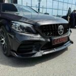 Μπροστινό Spoiler Για Mercedes-Benz  C-Class C205  W205 Facelift 19-21 Amg Line Μαύρο Γυαλιστερό Brabus Look 3 Τεμάχια - Image 3