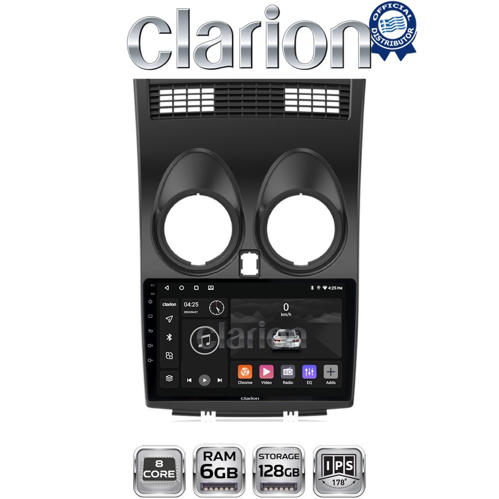 CLARION GL53001 Οθόνη OEM Multimedia Αυτοκινήτου για NISSAN QASHQAI 2007 > 2013 (CarPlay/AndroidAuto/BT/GPS/WIFI/GPRS)