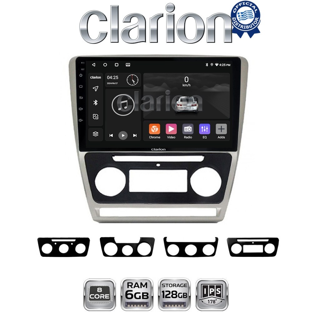 CLARION GL53005 Οθόνη OEM Multimedia Αυτοκινήτου για Skoda Octavia 2005 > 2012  (CarPlay/AndroidAuto/BT/GPS/WIFI/GPRS)