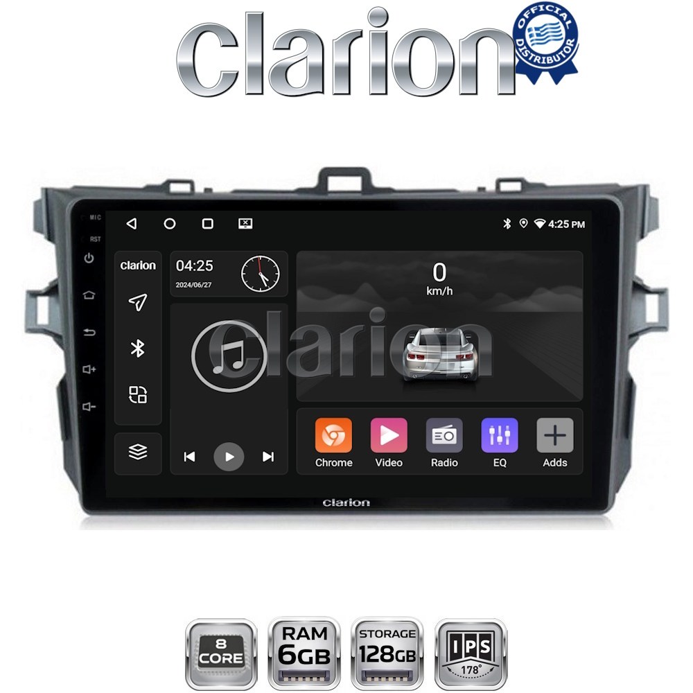 GL53063 CLARION GL53063 Οθόνη OEM Multimedia Αυτοκινήτου για TOYOTA COROLLA 2006>2012 (CarPlay/AndroidAuto/BT/GPS/WIFI/GPRS) - Image 1