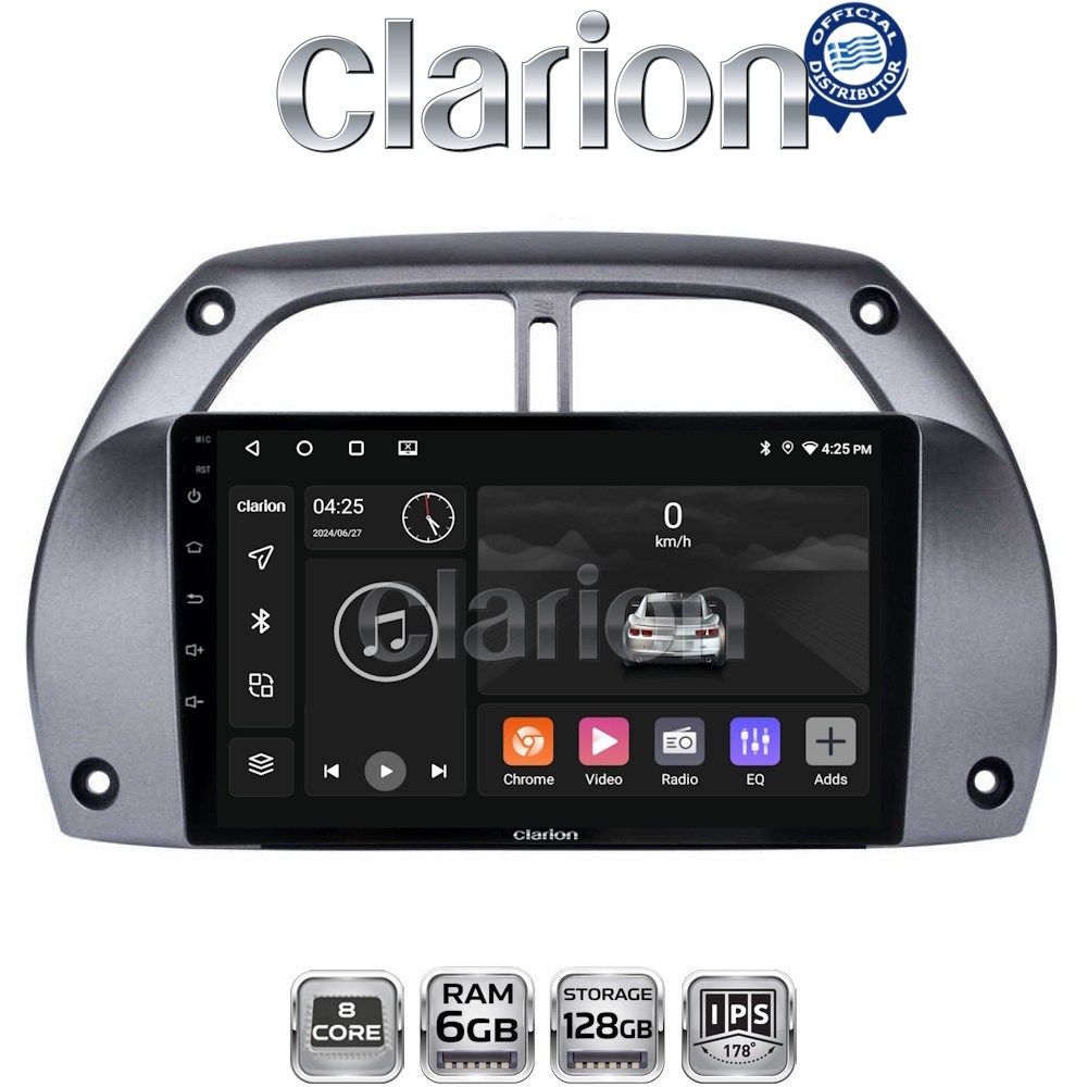 CLARION GL53071 Οθόνη OEM Multimedia Αυτοκινήτου για Toyota Rav 4 2001 > 2006 (CarPlay/AndroidAuto/BT/GPS/WIFI/GPRS)