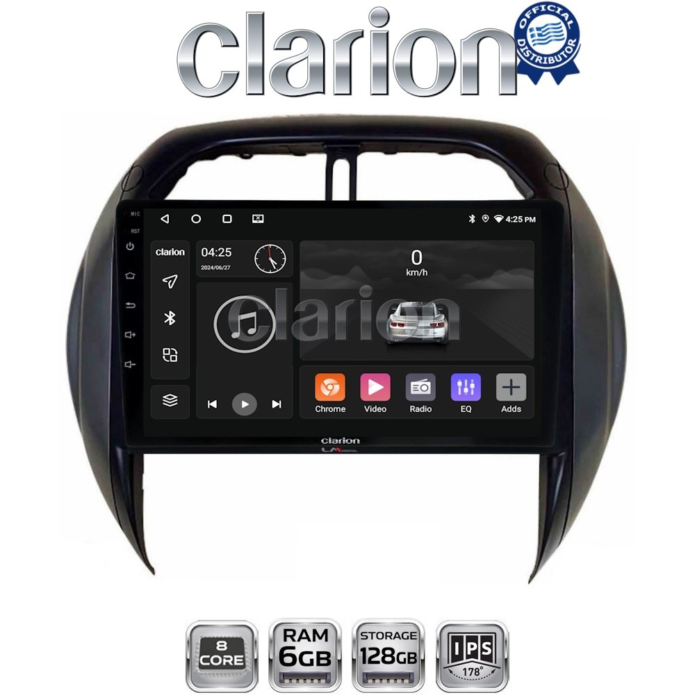 GL53071CL CLARION GL53071CL Οθόνη OEM Multimedia Αυτοκινήτου για Toyota Rav4 2000 > 2006 (CarPlay/AndroidAuto/BT/GPS/WIFI/GPRS) - Image 1