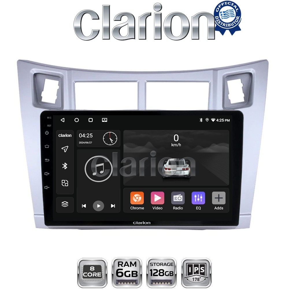 GL53084S CLARION GL53084S Οθόνη OEM Multimedia Αυτοκινήτου για Τoyota Yaris 2006 > 2011 (CarPlay/AndroidAuto/BT/GPS/WIFI/GPRS) - Image 1