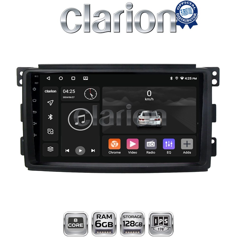 GL53087 CLARION GL53087 Οθόνη OEM Multimedia Αυτοκινήτου για SMART 2007>2010 (CarPlay/AndroidAuto/BT/GPS/WIFI/GPRS) - Image 1