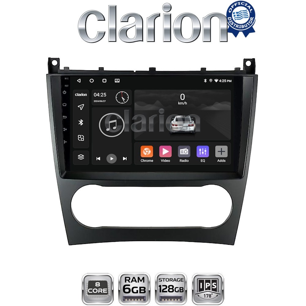 CLARION GL53093 Οθόνη OEM Multimedia Αυτοκινήτου για MERCEDES C class (W203) – CLC  2004>2008 (CarPlay/AndroidAuto/BT/GPS/WIFI/GPRS)