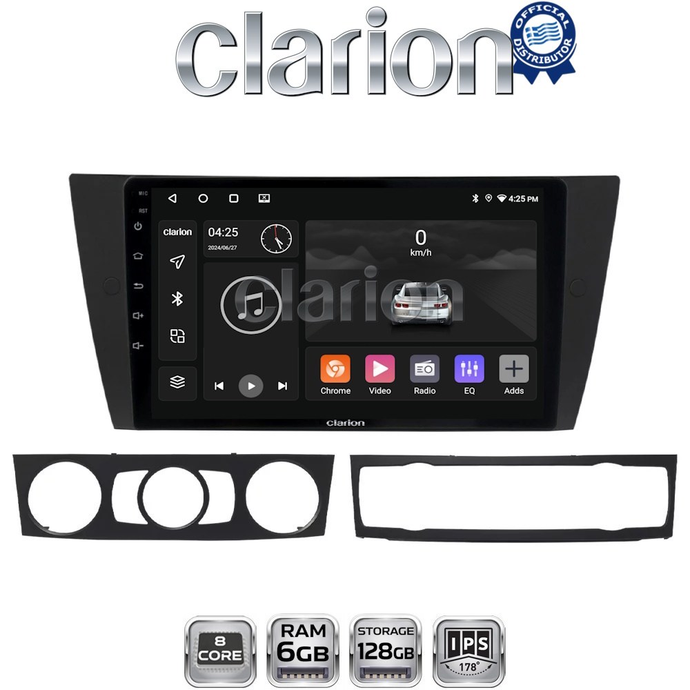 CLARION GL53095 Οθόνη OEM Multimedia Αυτοκινήτου για BMW σειρά 3 (E90-91-92-93) 2005-2012 (CarPlay/AndroidAuto/BT/GPS/WIFI/GPRS)