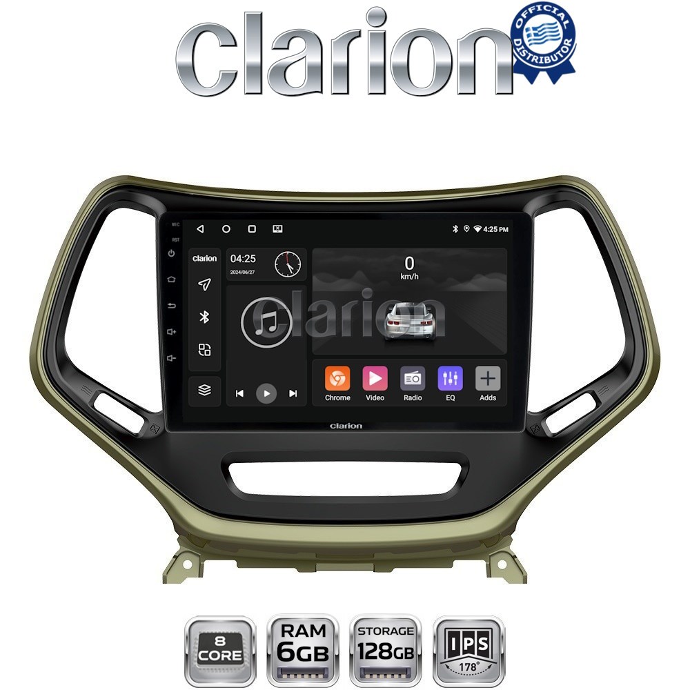 CLARION GL53119 Οθόνη OEM Multimedia Αυτοκινήτου για JEEP CHEROKEE 2014>  (CarPlay/AndroidAuto/BT/GPS/WIFI/GPRS)