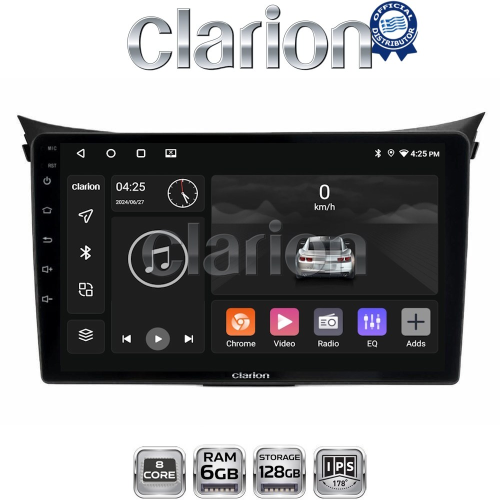 CLARION GL53156 Οθόνη OEM Multimedia Αυτοκινήτου για Hyundai i30 2012 > 2017 (CarPlay/AndroidAuto/BT/GPS/WIFI/GPRS)