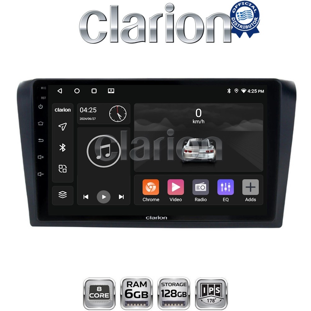 GL53161 CLARION GL53161 Οθόνη OEM Multimedia Αυτοκινήτου για MAZDA 3 2003 > 2008 (CarPlay/AndroidAuto/BT/GPS/WIFI/GPRS) - Image 1