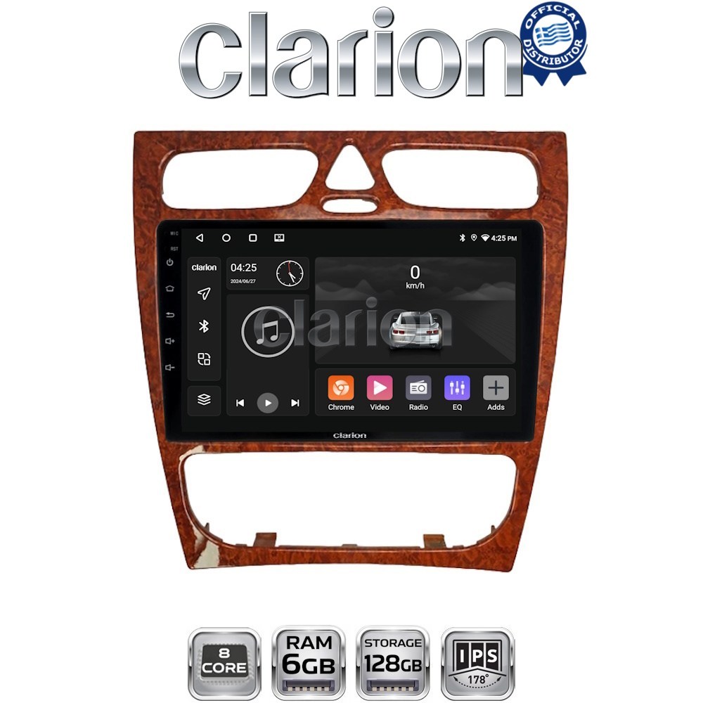 GL53171W CLARION GL53171W Οθόνη OEM Multimedia Αυτοκινήτου για Mercedes C Class 1999 > 2004 (Προ Facelift) (CarPlay/AndroidAuto/BT/GPS/WIFI/GPRS) - Image 1