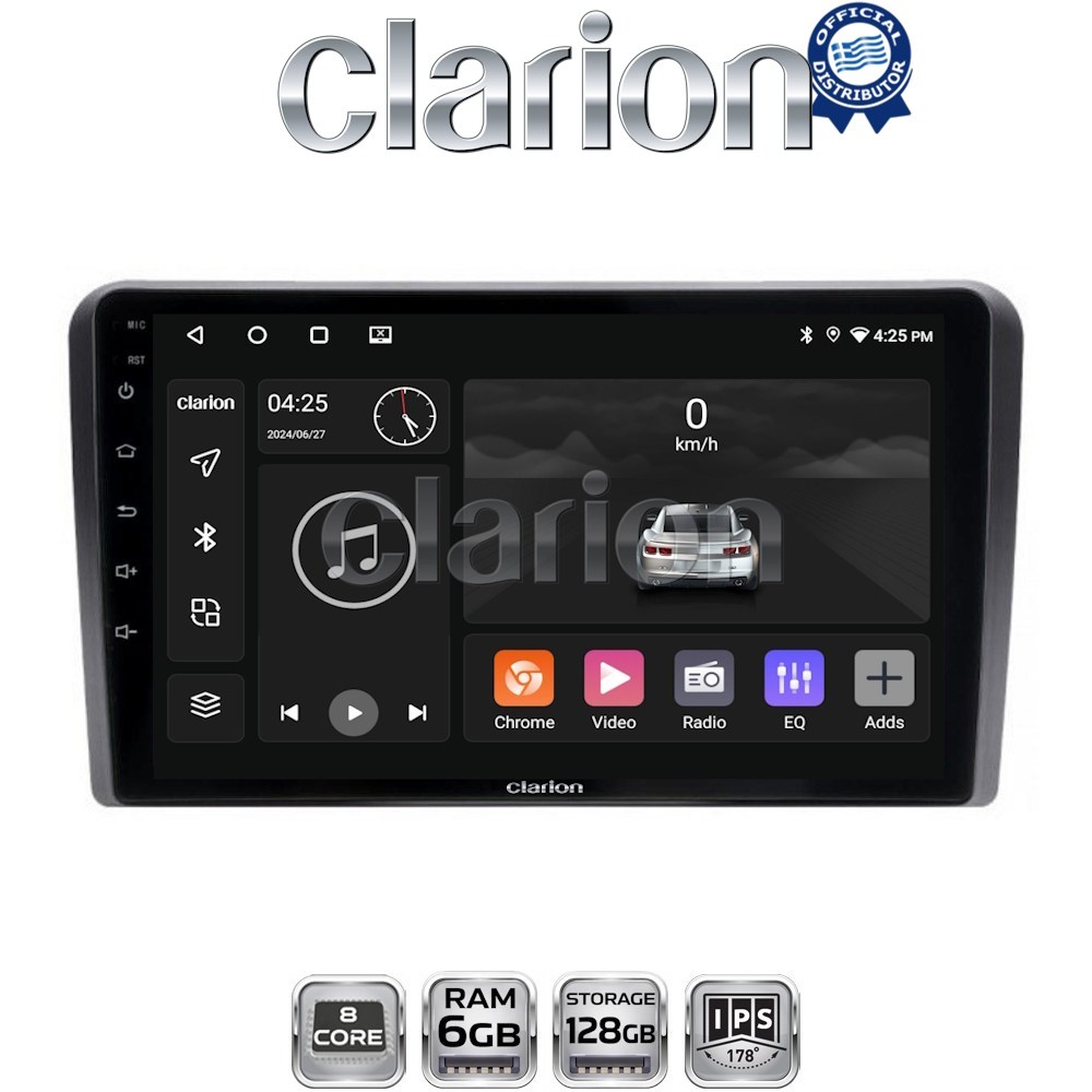 GL53190 CLARION GL53190 Οθόνη OEM Multimedia Αυτοκινήτου για PEUGEOT 308 2013> (CarPlay/AndroidAuto/BT/GPS/WIFI/GPRS) - Image 1