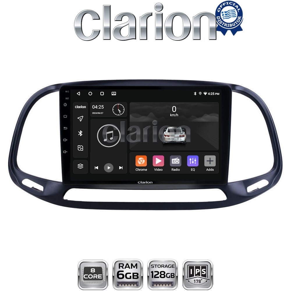 GL53197 CLARION GL53197 Οθόνη OEM Multimedia Αυτοκινήτου για Fiat Doblo - Combo 2015 > 2018 (CarPlay/AndroidAuto/BT/GPS/WIFI/GPRS) - Image 1