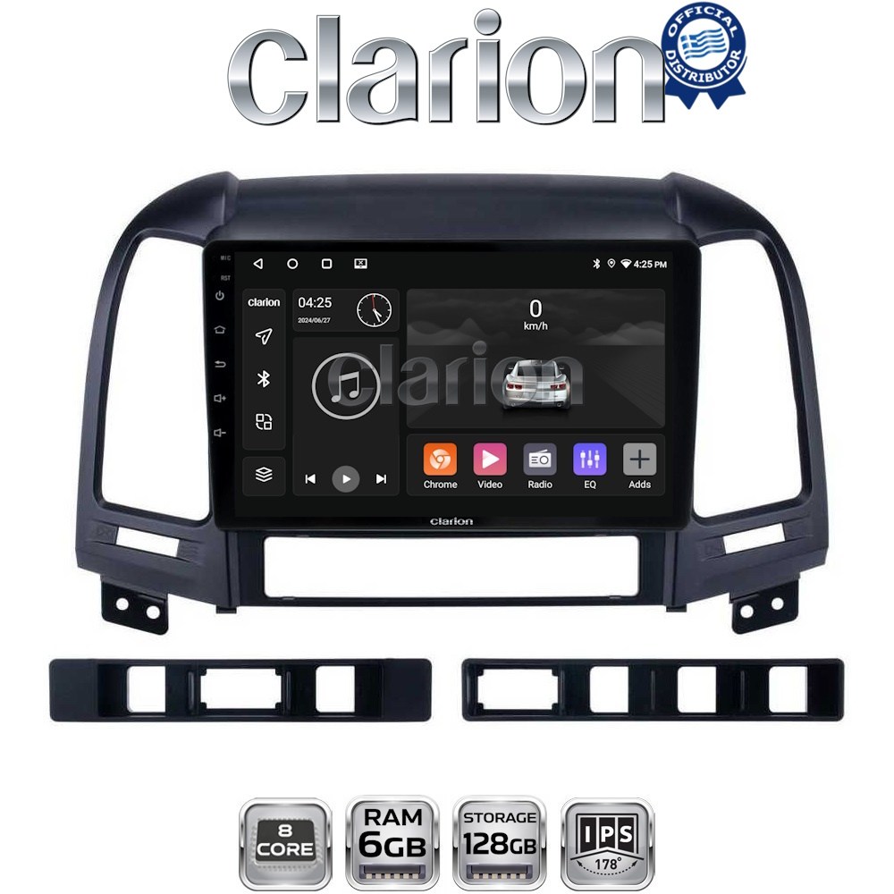GL53239 CLARION GL53239 Οθόνη OEM Multimedia Αυτοκινήτου για Hyundai SantaFe 2006 > 2013 (CarPlay/AndroidAuto/BT/GPS/WIFI/GPRS) - Image 1