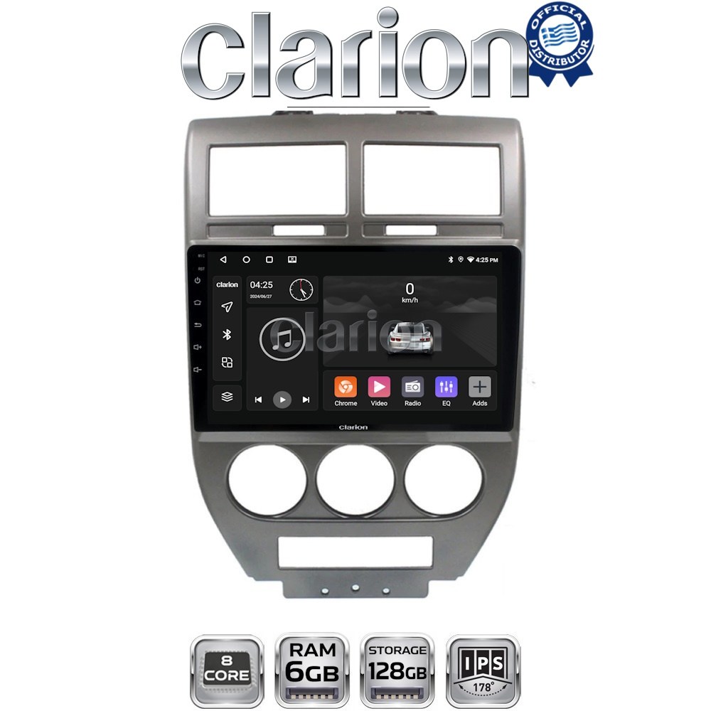 GL53251 CLARION GL53251 Οθόνη OEM Multimedia Αυτοκινήτου για JEEP COMPASS 2007>2011 (CarPlay/AndroidAuto/BT/GPS/WIFI/GPRS) - Image 1