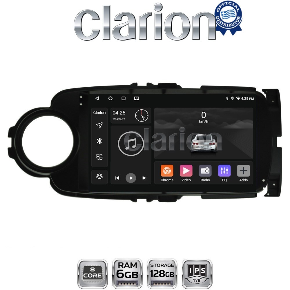 CLARION GL53254B Οθόνη OEM Multimedia Αυτοκινήτου για Toyota Yaris 2012 > 2015 Αν το αυτοκίνητο είναι υβριδικό, παρακαλώ ενημερώστε μας πριν την παραγγελία σας. (CarPlay/AndroidAuto/BT/GPS/WIFI/GPRS)