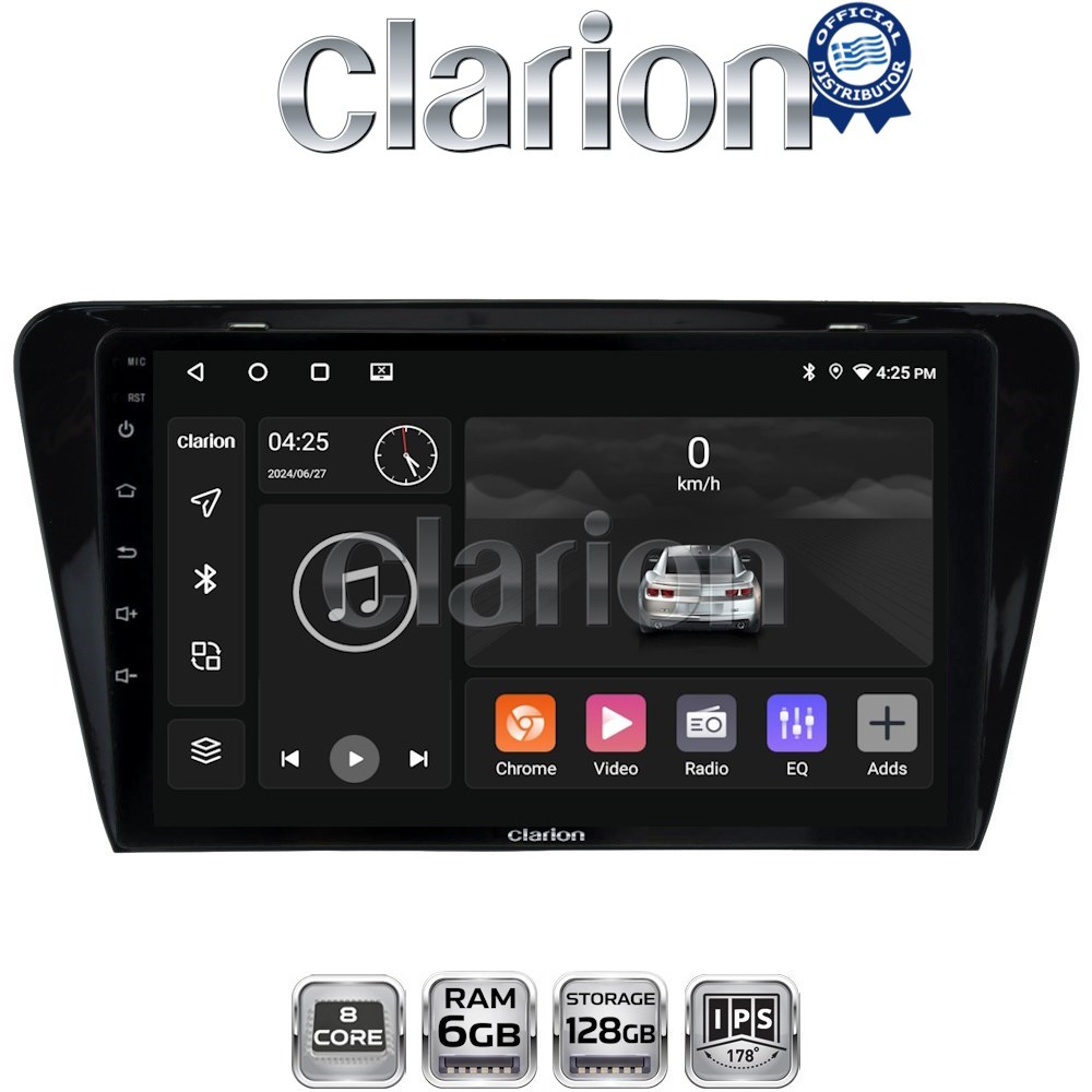 CLARION GL53279 Οθόνη OEM Multimedia Αυτοκινήτου για SKODA OCTAVIA 7 2013> 2020 (CarPlay/AndroidAuto/BT/GPS/WIFI/GPRS)