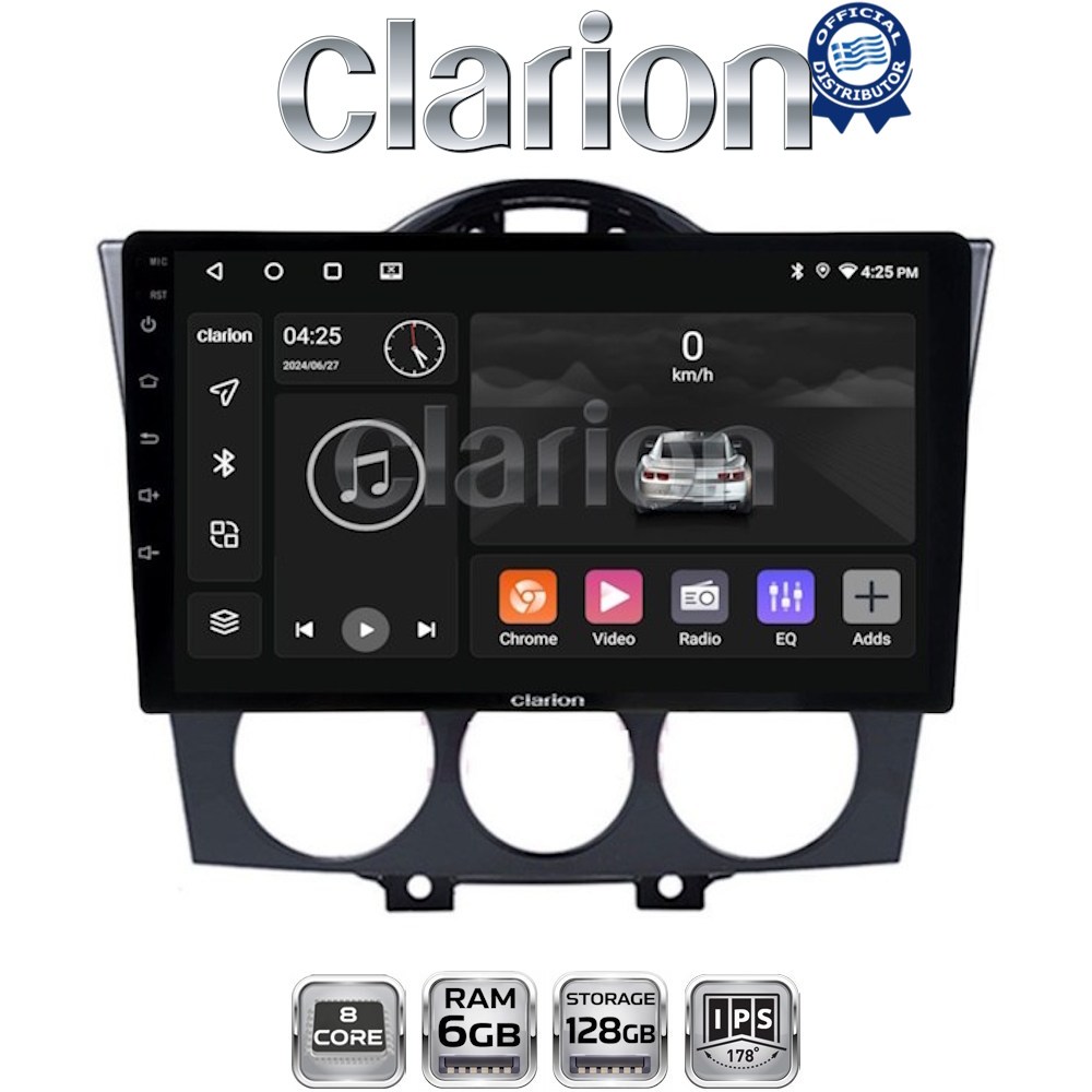 CLARION GL53304 Οθόνη OEM Multimedia Αυτοκινήτου για Mazda RX8 2001 > 2008 (CarPlay/AndroidAuto/BT/GPS/WIFI/GPRS)