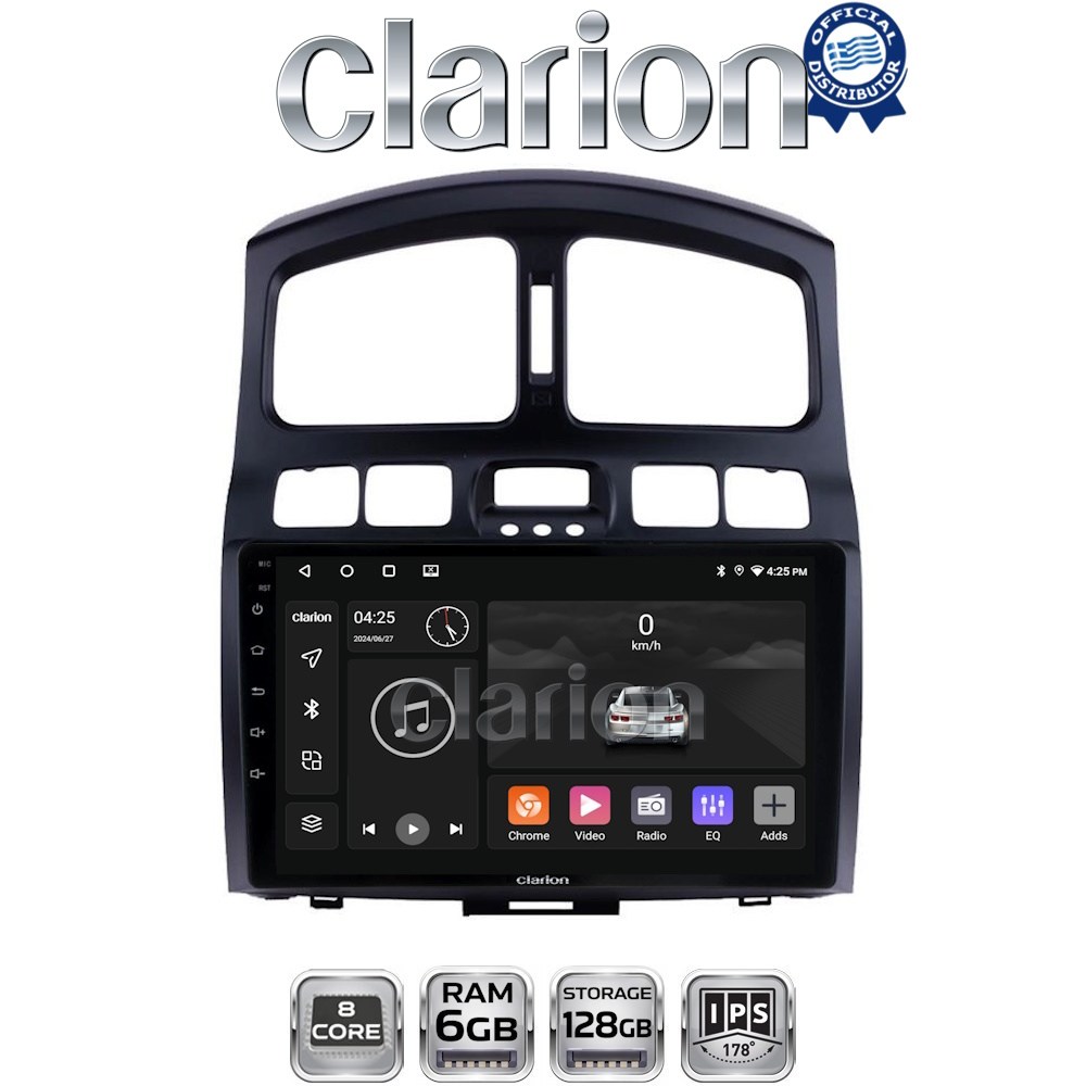 GL53317 CLARION GL53317 Οθόνη OEM Multimedia Αυτοκινήτου για Hyundai SantaFe 2004 > 2006 (CarPlay/AndroidAuto/BT/GPS/WIFI/GPRS) - Image 1