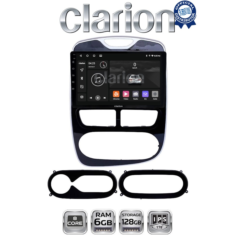 GL53320 CLARION GL53320 Οθόνη OEM Multimedia Αυτοκινήτου για RENAULT CLIO 2012 > 2015 (CarPlay/AndroidAuto/BT/GPS/WIFI/GPRS) - Image 1