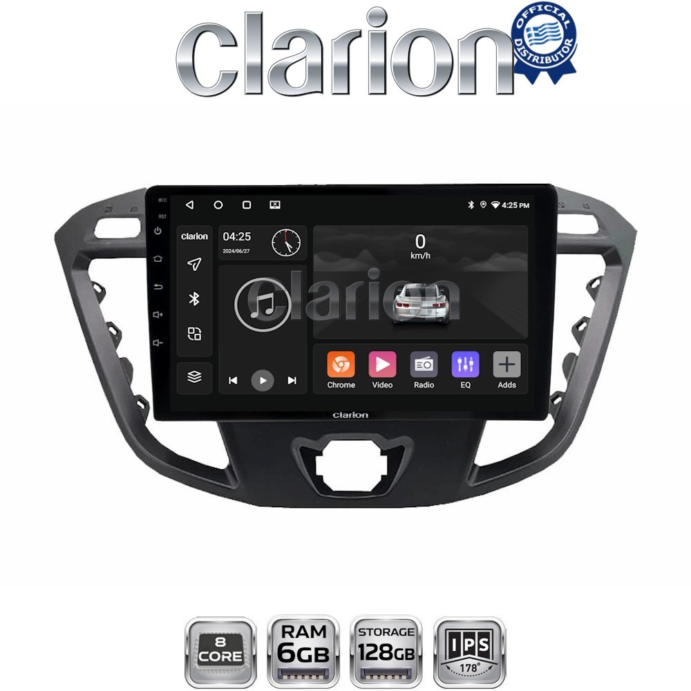 GL53366 CLARION GL53366 Οθόνη OEM Multimedia Αυτοκινήτου για TRANSIT CUSTOM - TOURNEO CUSTOM 2013> (CarPlay/AndroidAuto/BT/GPS/WIFI/GPRS) - Image 1