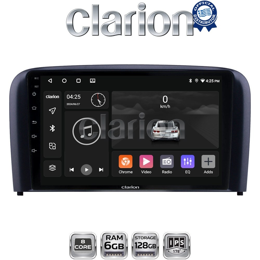 CLARION GL53393 Οθόνη OEM Multimedia Αυτοκινήτου για Volvo S80 2004 > 2006 (CarPlay/AndroidAuto/BT/GPS/WIFI/GPRS)