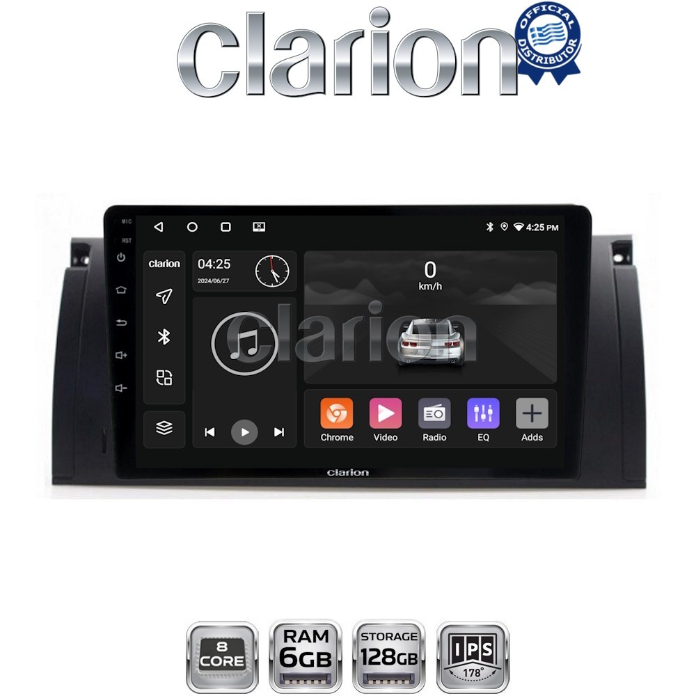 GL53395 CLARION GL53395 Οθόνη OEM Multimedia Αυτοκινήτου για BMW S5-S7-X5 (E38-E39-E59) 1998 2003 (CarPlay/AndroidAuto/BT/GPS/WIFI/GPRS) - Image 1