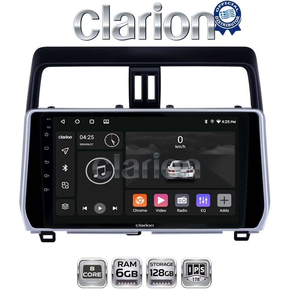 GL53400 CLARION GL53400 Οθόνη OEM Multimedia Αυτοκινήτου για Toyota Land Cruiser 2019> (CarPlay/AndroidAuto/BT/GPS/WIFI/GPRS) - Image 1