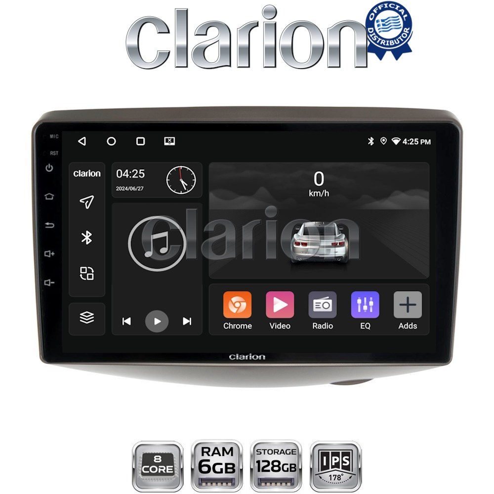 CLARION GL53402 Οθόνη OEM Multimedia Αυτοκινήτου για Toyota Yaris 1999 > 2004 (CarPlay/AndroidAuto/BT/GPS/WIFI/GPRS)