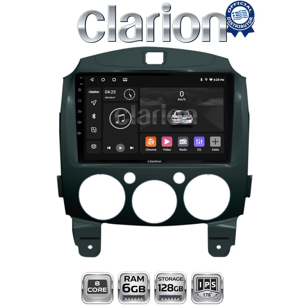 CLARION GL53430 Οθόνη OEM Multimedia Αυτοκινήτου για MAZDA 2 2007>2014 (CarPlay/AndroidAuto/BT/GPS/WIFI/GPRS)