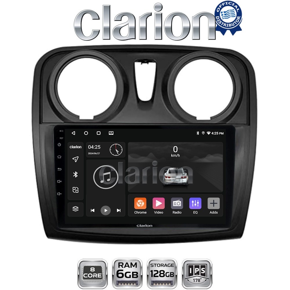 GL53457 CLARION GL53457 Οθόνη OEM Multimedia Αυτοκινήτου για Dacia Santero 2012 > 2019 (CarPlay/AndroidAuto/BT/GPS/WIFI/GPRS) - Image 1