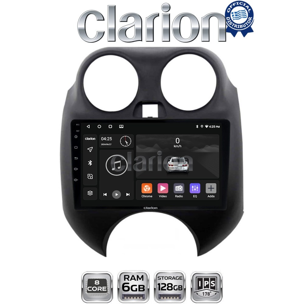 GL53459 CLARION GL53459 Οθόνη OEM Multimedia Αυτοκινήτου για Nissan Micra 2010 > 2014 (CarPlay/AndroidAuto/BT/GPS/WIFI/GPRS) - Image 1