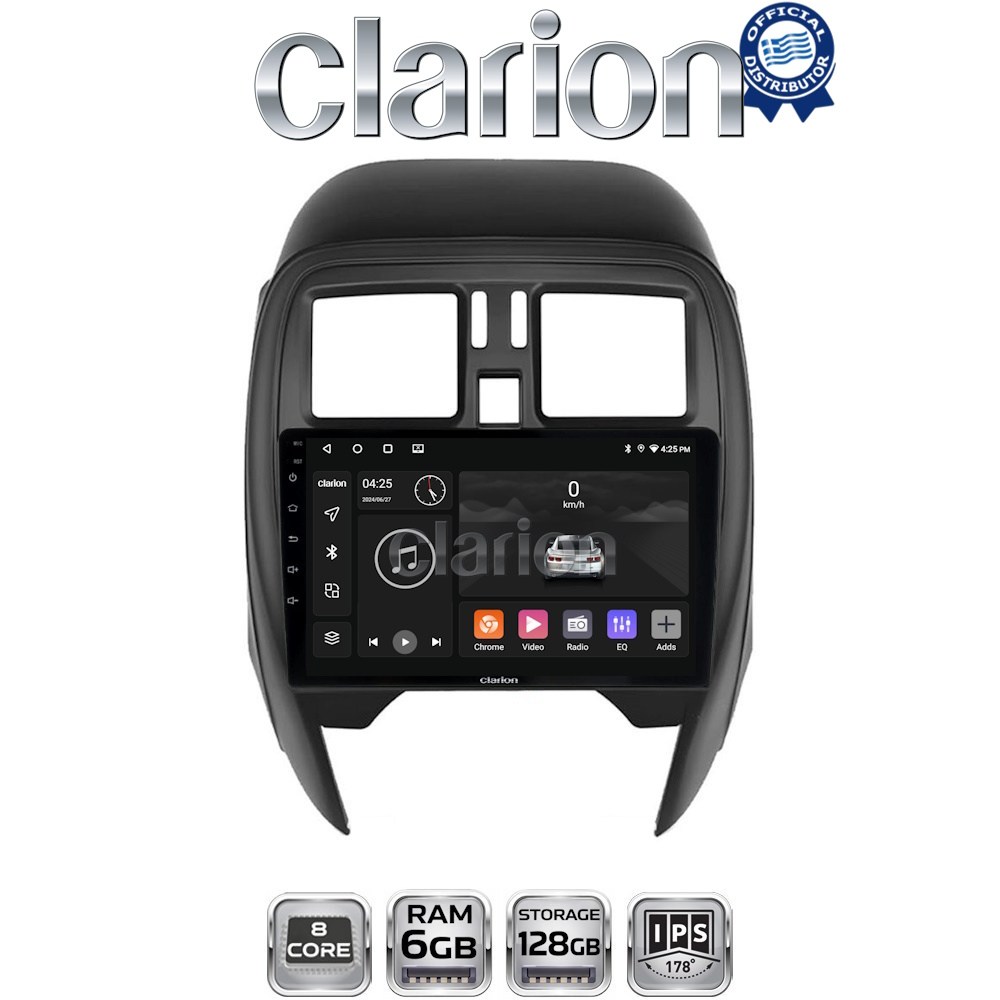 CLARION GL53460 Οθόνη OEM Multimedia Αυτοκινήτου για Nissan Micra K13 2010 > 2016 (CarPlay/AndroidAuto/BT/GPS/WIFI/GPRS)