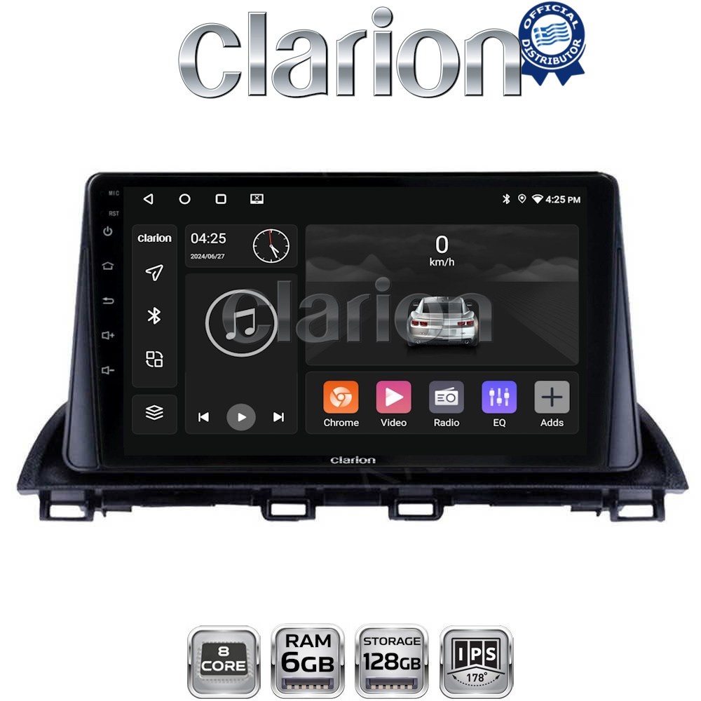 GL53461 CLARION GL53461 Οθόνη OEM Multimedia Αυτοκινήτου για Mazda 3 2014 > (CarPlay/AndroidAuto/BT/GPS/WIFI/GPRS) - Image 1