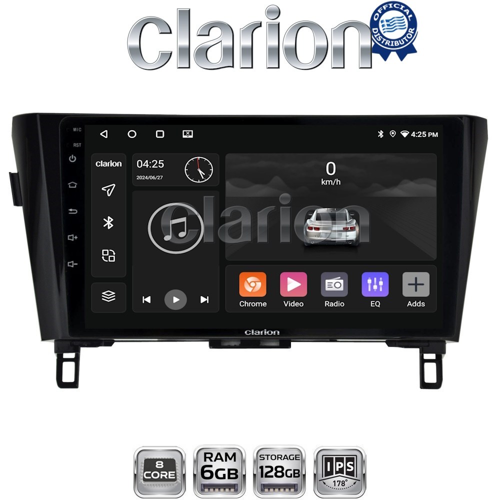 GL53473 CLARION GL53473 Οθόνη OEM Multimedia Αυτοκινήτου για NISSAN QASHQAI & XTRAIL 2014> (CarPlay/AndroidAuto/BT/GPS/WIFI/GPRS) - Image 1