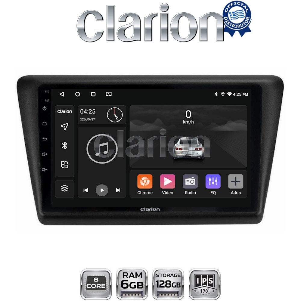 GL53487 CLARION GL53487 Οθόνη OEM Multimedia Αυτοκινήτου για Skoda Rapid 2013-2017 (CarPlay/AndroidAuto/BT/GPS/WIFI/GPRS) - Image 1