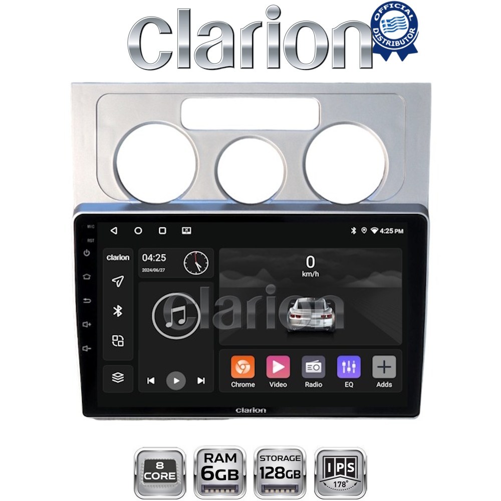 GL53512 CLARION GL53512 Οθόνη OEM Multimedia Αυτοκινήτου για VW Touran 2003 > 2010 (CarPlay/AndroidAuto/BT/GPS/WIFI/GPRS) - Image 1