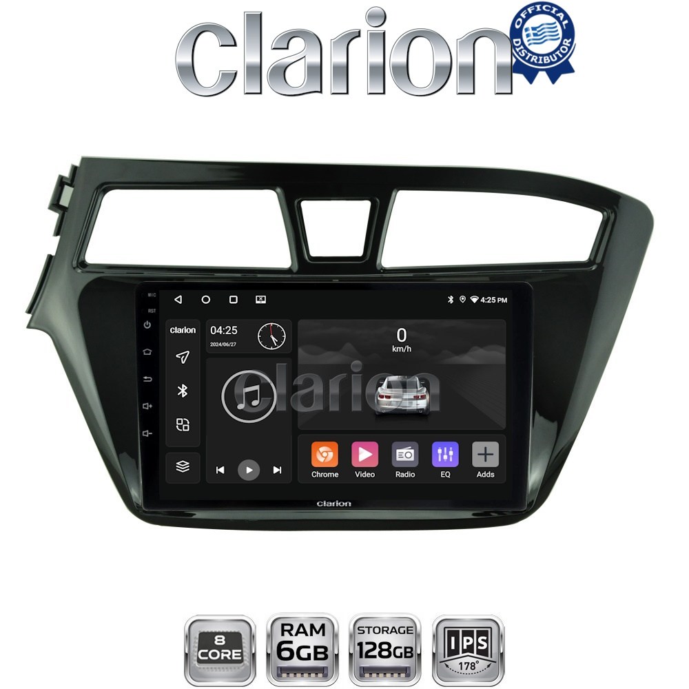 CLARION GL53517 Οθόνη OEM Multimedia Αυτοκινήτου για Hyundai i20 2015> (CarPlay/AndroidAuto/BT/GPS/WIFI/GPRS)