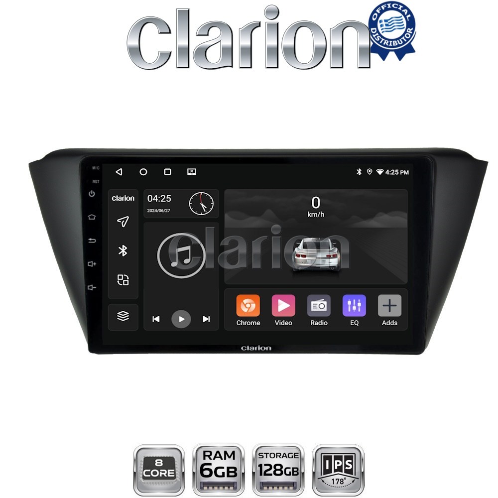 GL53541 CLARION GL53541 Οθόνη OEM Multimedia Αυτοκινήτου για SKODA FABIA 2015> (CarPlay/AndroidAuto/BT/GPS/WIFI/GPRS) - Image 1