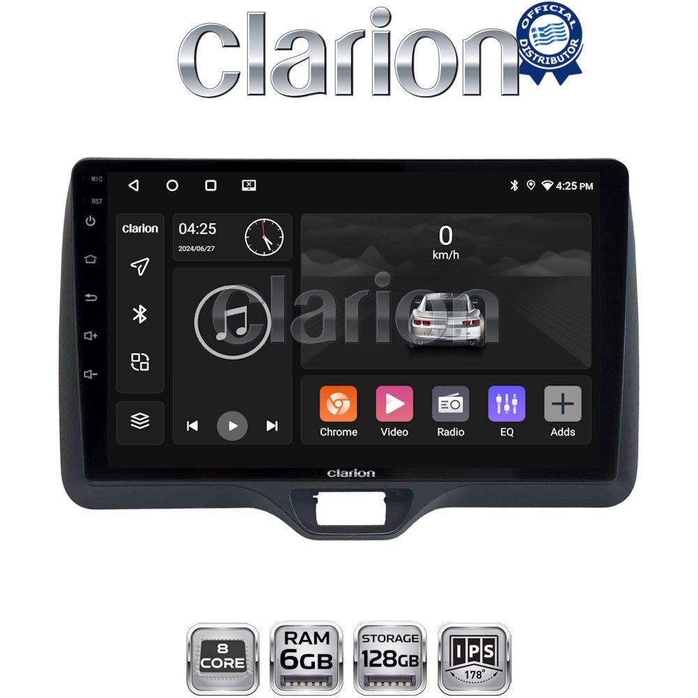 CLARION GL53554H Οθόνη OEM Multimedia Αυτοκινήτου για Toyota Yaris 2020 > 2023 (CarPlay/AndroidAuto/BT/GPS/WIFI/GPRS)