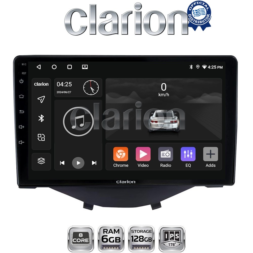 GL53564B CLARION GL53564B Οθόνη OEM Multimedia Αυτοκινήτου για Toyota Aygo 2014 > Citroen C1 2014 > Peugeot 107 2014 > (CarPlay/AndroidAuto/BT/GPS/WIFI/GPRS) - Image 1