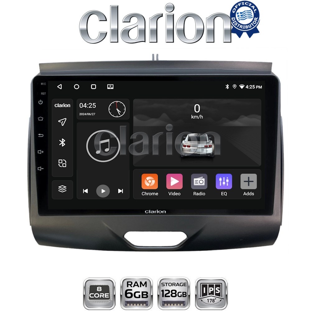 CLARION GL53576A Οθόνη OEM Multimedia Αυτοκινήτου για Ford Ranger 2015 > 2020 (CarPlay/AndroidAuto/BT/GPS/WIFI/GPRS)